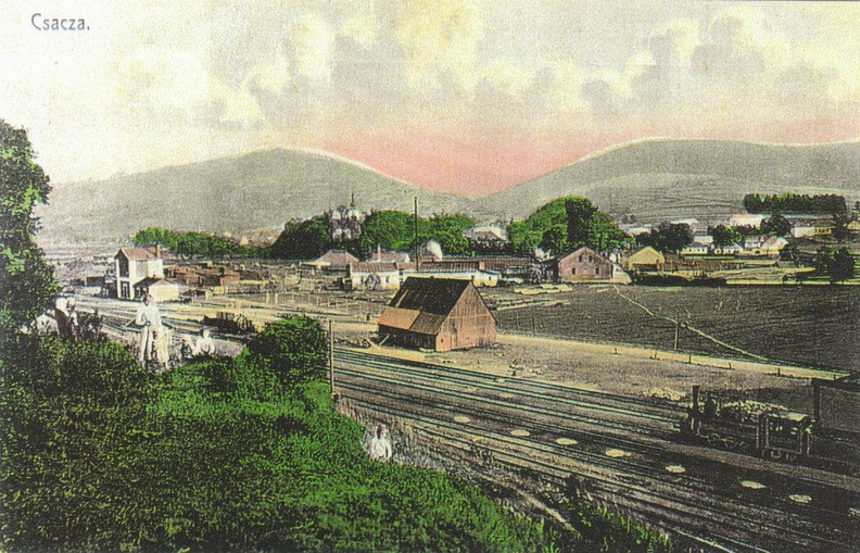 Stacja kolejowa w Czadcy przed rokiem 1918